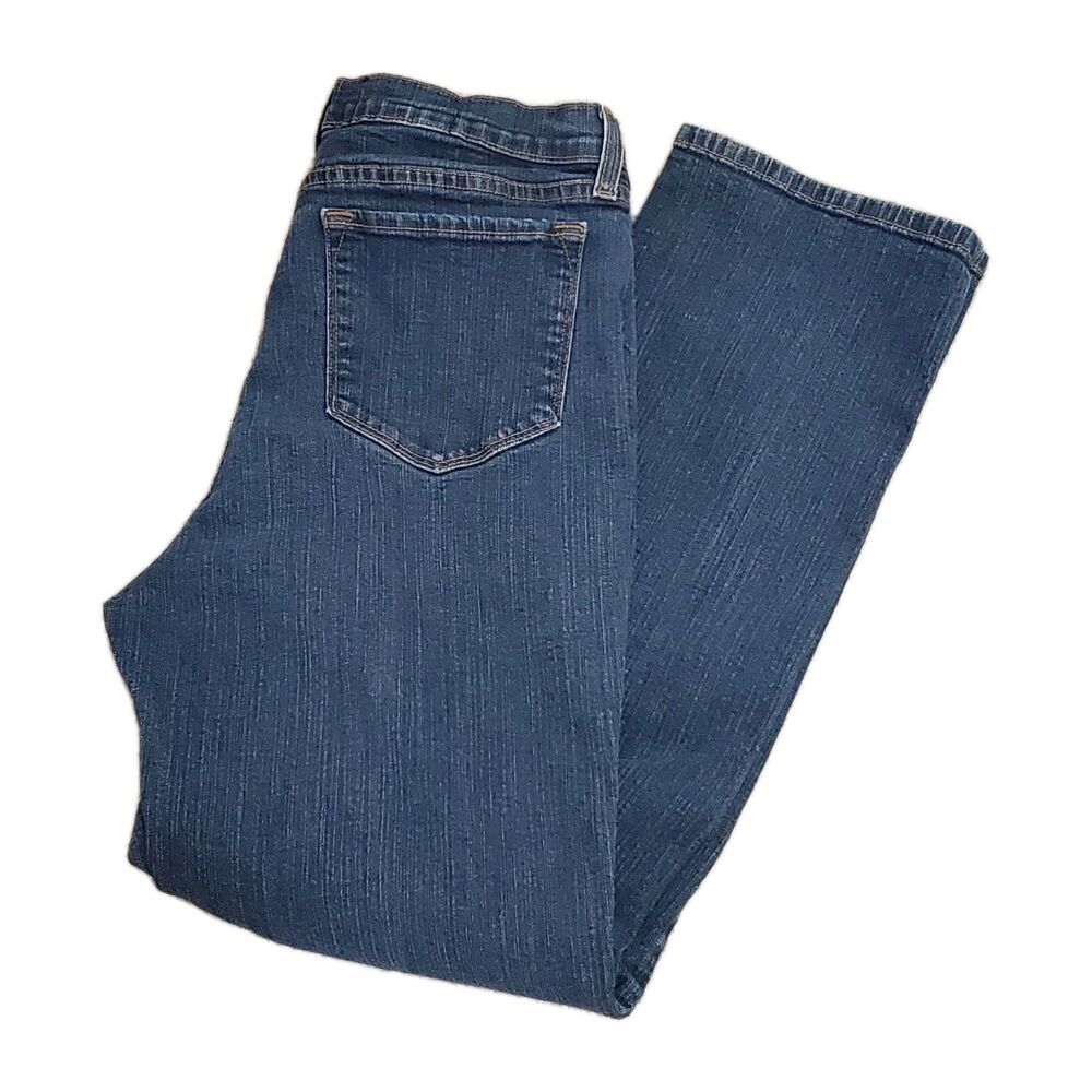 NYDJ Women's 14 High-Rise Straight Jeans - Dark Blue Wash